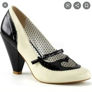 Pinup Couture Poppy heart pinup rockabilly heels